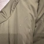 prAna Olive Green Quilted Winter Coat Knit Collar Women's Size Large Zip Buttons Photo 15