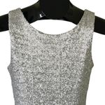 Crystal Doll  Full Silver Sequine Mini Dress Photo 5