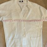 Elegant White Cable Knit Cardigan Size 38 Photo 6