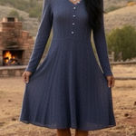 Peruvian Connection Pointelle Knit Sheer Sweater Dress in Size XL Photo 0