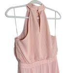 Likely  Cameron Gown Size 2 Seashell Pink Maxi Dress Halter Neckline Side Slit Photo 6
