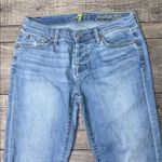 7 For All Mankind Josefina Skinny Boyfriend Light Blue Distressed Jeans Photo 1