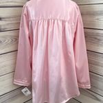 Vintage Pink Satin Button Down Pajama Shirt Photo 6