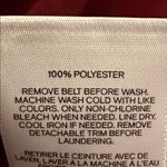 EXPRESS Burgundy Belted Long Trench Coat Size Medium Photo 6