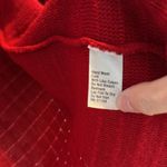 kim rogers  Red Lightweight Open Knit Collared Sweater Size Large Photo 3