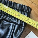 Maeve Faux Patent Leather Wide Leg Pant Large Black NEW Streetwear Anthropologie Photo 11