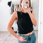 ZARA  Black Ruched Crop Top  Photo 2