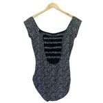 NWT Janela Bay Bardot One Piece Strappy Back Swimsuit Black White Dots Size XXXL Photo 2