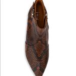 Joie  Rawly Snakeskin-Embossed Leather Ankle Boots Photo 6
