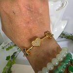 Boutique Gold Filled Open I Love You Cuff Bracelet Photo 6