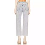 frame denim Revolve  25” Le Jane Crop Raw Hem in Jeans in Luster Photo 1