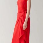 COS  Red Cotton Wrap Midi Dress Sz.S Photo 1