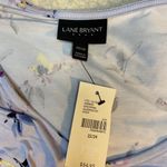 Lane Bryant Ruffle Front Faux Wrap Light Blue Floral Dress Size 22/24 Photo 7