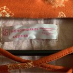 No Boundaries  Orange Crisscross Front Short Sleeve Tee Size LG Photo 3