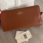 Coach Brown Gold Large Skinny Wallet Photo 0