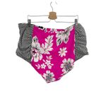 Torrid  High-Rise‎ Ruched Bikini Bottom Carissa Floral Azalea Pink Plus Size 4X Photo 4