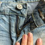 Indigo Rein Vintage Y2K Light Wash Coquette Denim Mini Distressed Shorts size 5 Photo 4