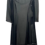 NWT Anett Rostel Berlin Black Silk Sheer Midi Dress Sz. 40 (US 12) Photo 0