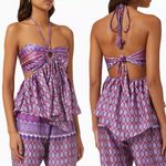 MISA Los Angeles MISA
Violeta Geometric-print Halter Top Photo 1