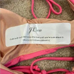 J.Crew NWT  bright pink Curved-waist cheeky string bikini bottom with beads Photo 4
