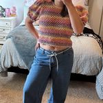 Saylor knit, puff sleeve colorful top Photo 3