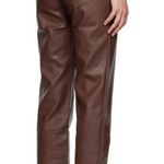 Miaou Chocolate Brown Junior Vegan Leather Pants Size M Photo 1