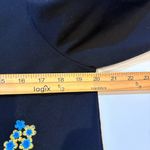 Drew  Black Sweatshirt with Blue and Gold Floral Embroidery Photo 6