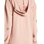 Cotton Emporium  Hoodie Sweatshirt Distressed Holes Dusty Pink Comfy Size Medium Photo 1