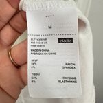 Elodie White Long Sleeve Keyhole Cutout Mock Neck Top Women's Size M Photo 3