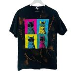 Disco Neon Cat Short Sleeve Shirt Size Large Photo 0