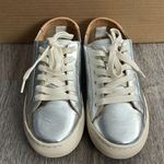 Soludos Silver Ibiza Leather Sneakers Size 5.5 Photo 0
