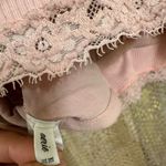 Aerie Light Pink Ribbed Longline Eyelash Lace Bralette XL Photo 2