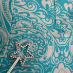 Athleta Women’s Paisley Swim Shorts Neon Green Waist Blue Board Sz M Medium Photo 4