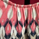 New York & Company High Neck Maxi Dress in Pink Geometric Pattern S/M Photo 5