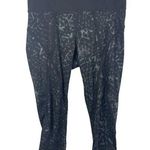 Lululemon Black Celestial Star Crop Pedal Pusher Size 10 Leggings Gym Athletic Photo 0