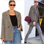 ANINE BING  Double Breasted Fishbone Blazer Tweed Size XS Photo 9