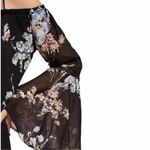 Anthropologie Ghost London Floral Chiffon Ansel Open Shoulder Top Blouse Small Photo 2