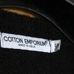 Cotton Emporium Black cardigan with lace insert small euc Photo 2