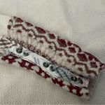 Free People art school thermal v neck waffle knit detailed cuff ivory shirt Sz S Photo 7