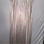 Vintage Cottagecore Floral Print Nightgown Slip Maxi Dress with Lace Detailing‎ White Size M Photo 8