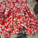 THML  medium red floral blouse Photo 2