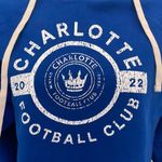 Women's Charlotte FC Destination Soccer Cropped Hoodie Blue Size XL Photo 3