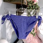 Purple Lace Ruffle Tie Side Bikini Bottoms Photo 1