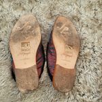 Free People Butterfly Effect Slip On Mules Red Blue Metallic Fur Lined Size 38 Photo 5