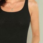 SheIn Scoop Neck Solid Black Tank Top Photo 3