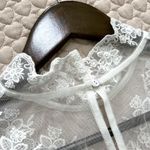 ALLSAINTS NWOT  Lace Blouse White Tops Women Size 4 Flutter Sleeve Photo 8