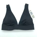 Everlane The Triangle Bikini Top Removable Pads Tie-Back Stretch Black XL Photo 3