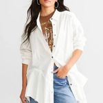 Free People Freya Poplin Button Up Shirt White Size XS Photo 7