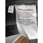 Reformation  Sonny Puff Sleeve Top Size 10 Black Short Sleeve Ruched Blouse Photo 5