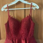 Dancing Queen  NEW XS Spaghetti Straps Burgundy Lace Bodice Short Dress w/pocket Photo 3